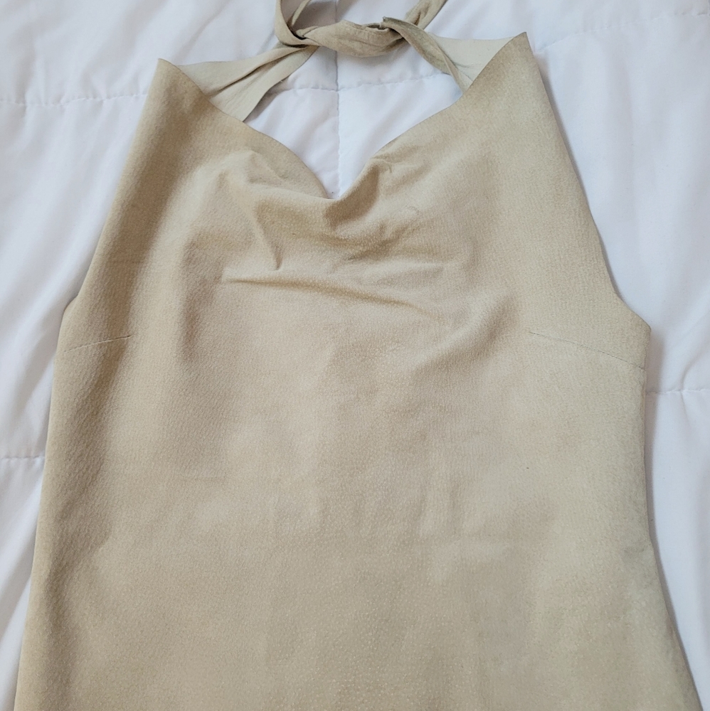 Suede Halter Top